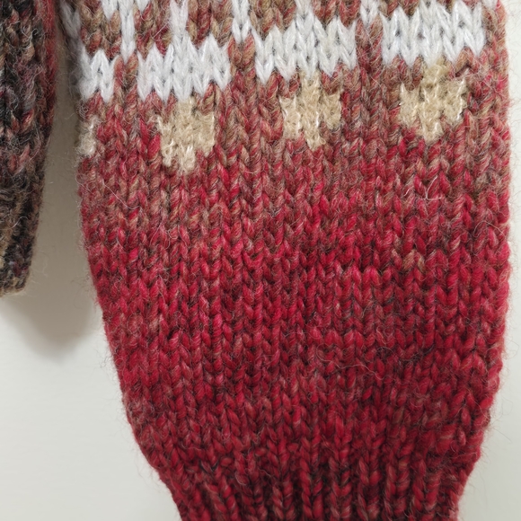 NWT Elsamanda Sweater Sz L Alpaca Wool Blend Boucle Aztec Fairisle Made in Italy - Picture 6 of 14